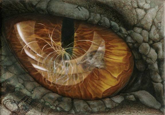  Dragon Eye Reflection of Creation Oil Painting by Jacqueline Gomez