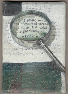 'The Testy Text' Alla Prima ACEO by Jacqueline Gomez