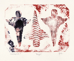 Angel Christmas Hand-pulled Printmaking Collograph 1 / 5 Editions