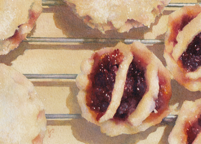 Christmas Mince Pies Watercolor Painting