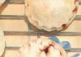 Mince Pies Watercolor by Jacqueline Gomez