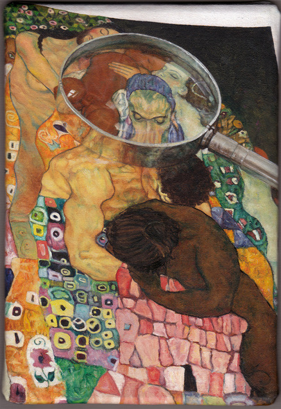 'Life' Oil painting based on Gustav Klimt Original of One Global Family