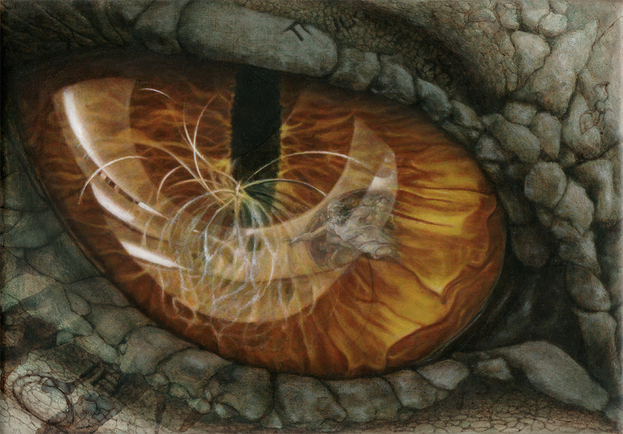 'Dragon Eye Reflection of Creation' Original Oil painting by Jacqueline Gomez