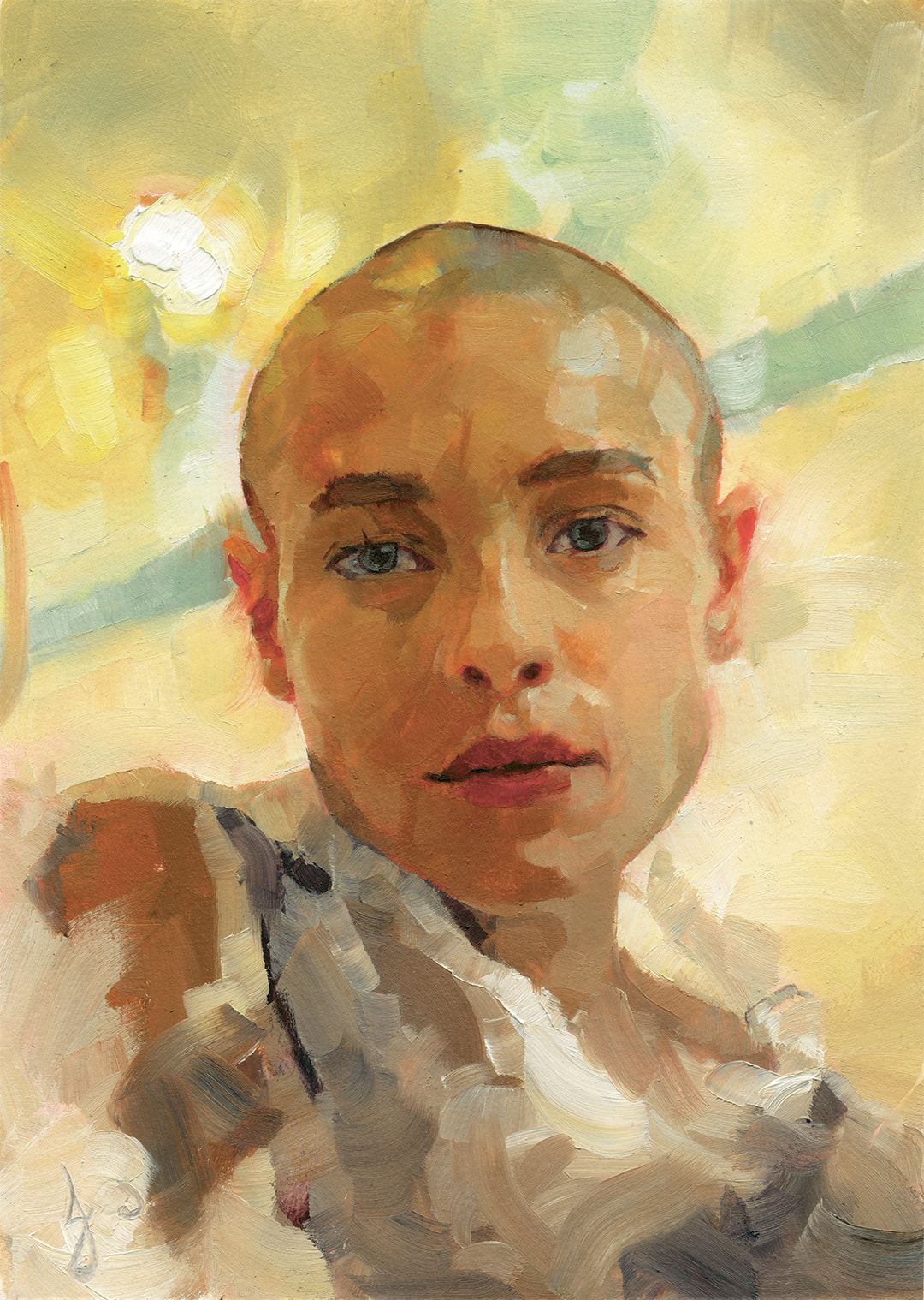 Portrait of Woman in Oil Paint by Jacqueline Gomez